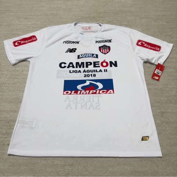 NWT NEW BALANCE 2018 ATLETICO JUNIOR DE BARRANQUILLA JERSEY COLOMBIA 2XL - Picture 1 of 10